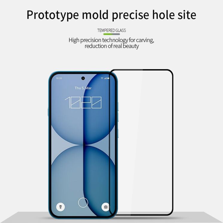 Защитное стекло MOFI Full Glue Protect для Nothing Phone (4a) - Black (411325B) Защитное стекло MOFI Full Glue Protect для Nothing Phone (4a) - Black: фото 4 из 9