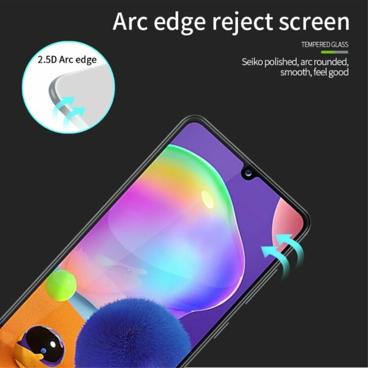 Защитное стекло MOFI Full Glue Protect для Samsung Galaxy A31 (A315) - Black: фото 6 из 13