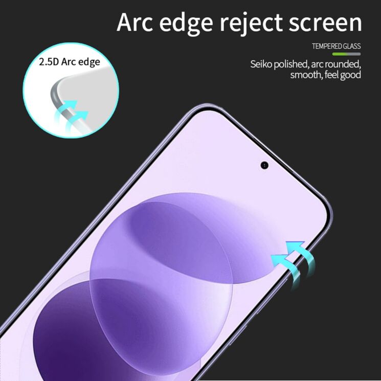 Защитное стекло MOFI Full Glue Protect для Xiaomi Redmi Note 17 - Black: фото 3 из 9