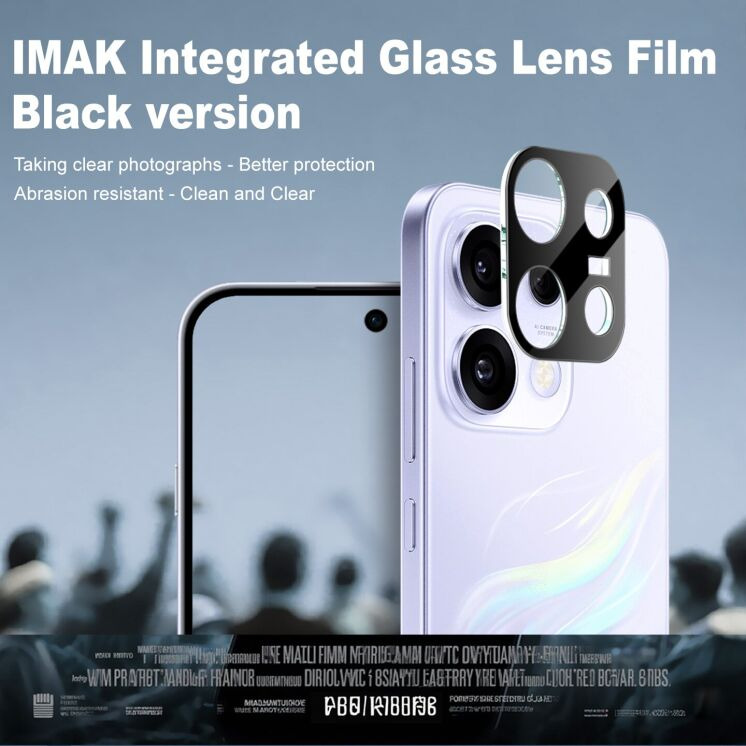 Защитное стекло на камеру IMAK Black Glass Lens для OPPO Reno 16 F/FS - Black: фото 3 из 8