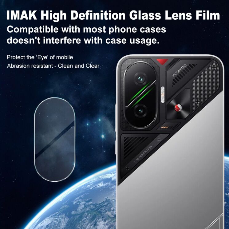 Защитное стекло на камеру IMAK Lens Protector для Xiaomi Poco F7: фото 2 из 7