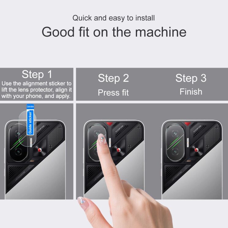 Защитное стекло на камеру IMAK Lens Protector для Xiaomi Poco F7: фото 6 из 7