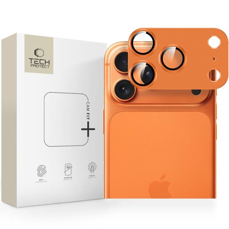 Захисне скло на камеру Tech-Protect CamFull Fit + для iPhone 17 Pro - Cosmic Orange: фото 1 з 2