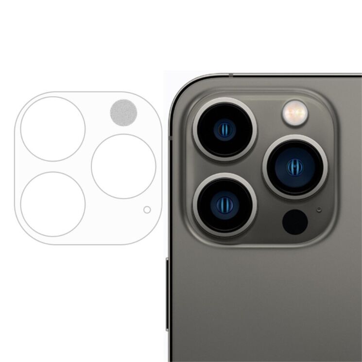 Защитное стекло на заднюю камеру Deexe Camera Lens для Apple iPhone 15 Pro / 15 Pro Max - Black: фото 1 из 5