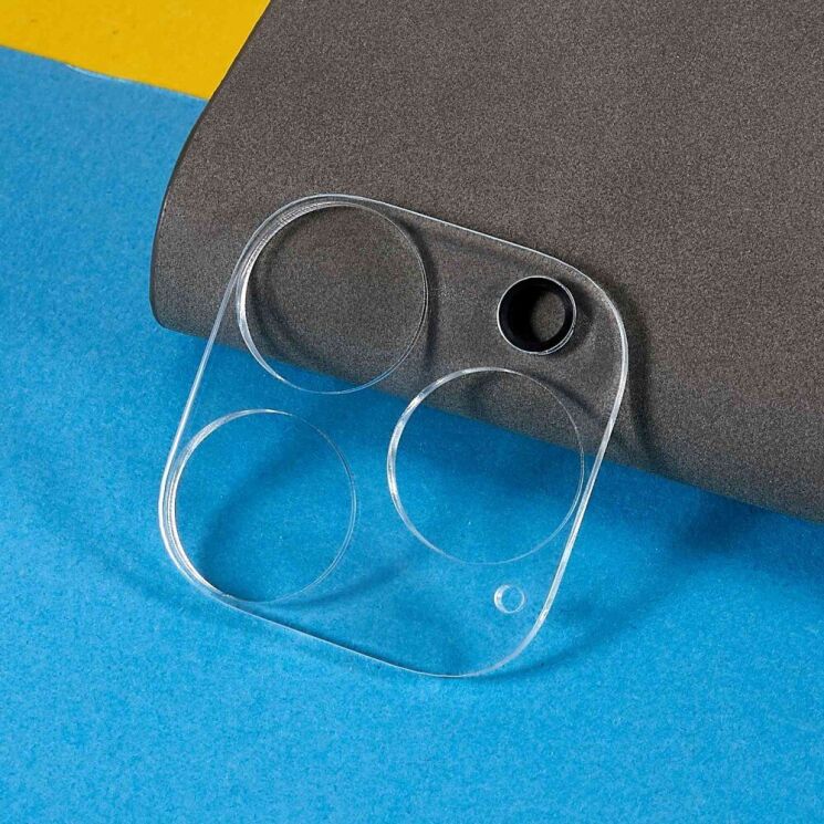 Защитное стекло на заднюю камеру Deexe Camera Lens для Apple iPhone 15 Pro / 15 Pro Max - Black: фото 2 из 5