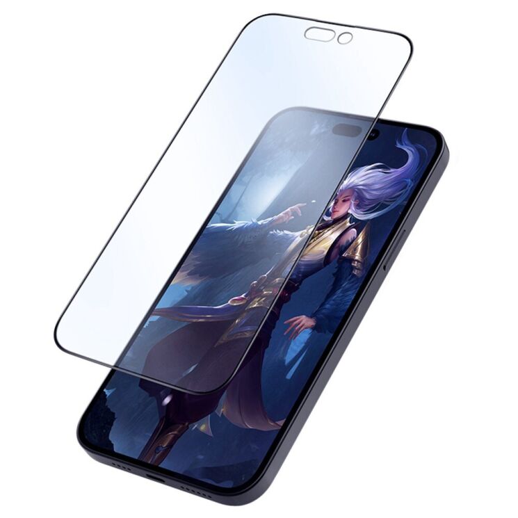 Защитное стекло NILLKIN FogMirror Full Coverage Matte для Apple iPhone 14 Pro Max - Black: фото 3 из 15