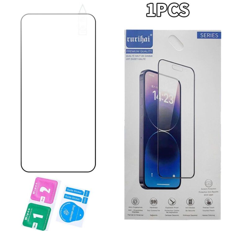 Защитное стекло RURIHAI Full Glue Screen Protect для Samsung Galaxy S25 Plus (S936) - Black: фото 6 из 6