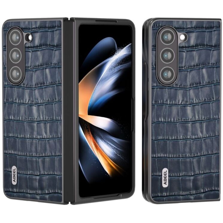 Защитный чехол ABEEL Croco Skin (FF) для Samsung Galaxy Fold 5 - Blue: фото 1 из 4