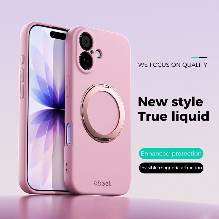 Защитный чехол ABEEL Lyra Skin Kickstand with MagSafe для Apple iPhone 17 - Pink: фото 5 из 5