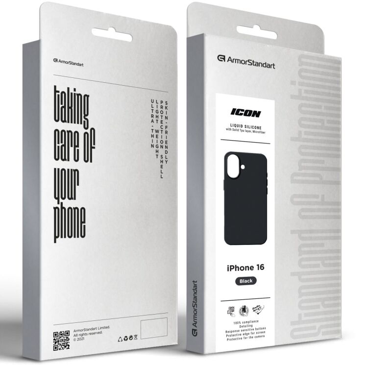 Захисний чохол ArmorStandart ICON2 Case для iPhone 16 - Black: фото 2 з 8