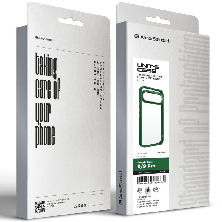Защитный чехол ArmorStandart Unit для Google Pixel 9 / 9 Pro - Green: фото 3 из 5