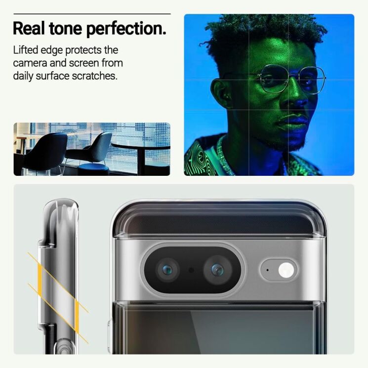 Защитный чехол Caseology Capella by Spigen для Google Pixel 8 (ACS06296) - Crystal Clear: фото 10 из 12