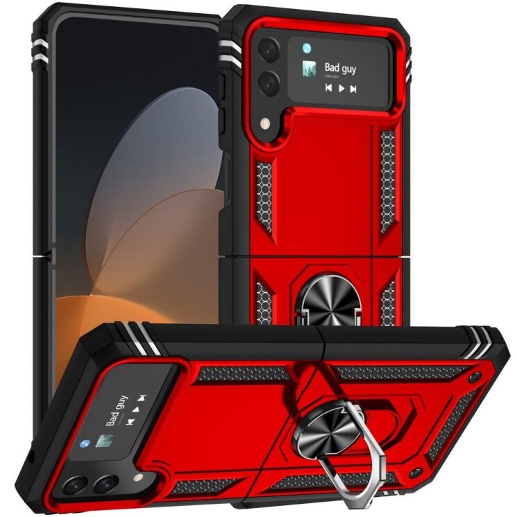 Защитный чехол Deexe Armor Case (FF) для Samsung Galaxy Flip 4 - Red: фото 1 из 8