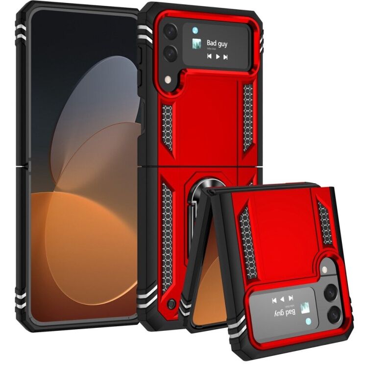 Защитный чехол Deexe Armor Case (FF) для Samsung Galaxy Flip 4 - Red: фото 2 из 8