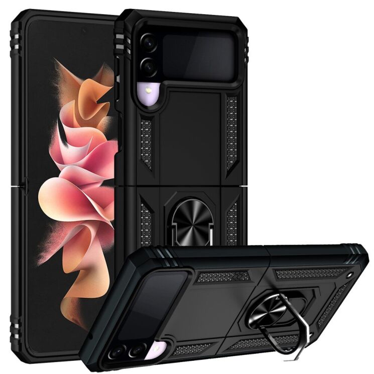 Захисний чохол Deexe Armor Case (FF) для Samsung Galaxy Flip 3 - Black: фото 1 з 9