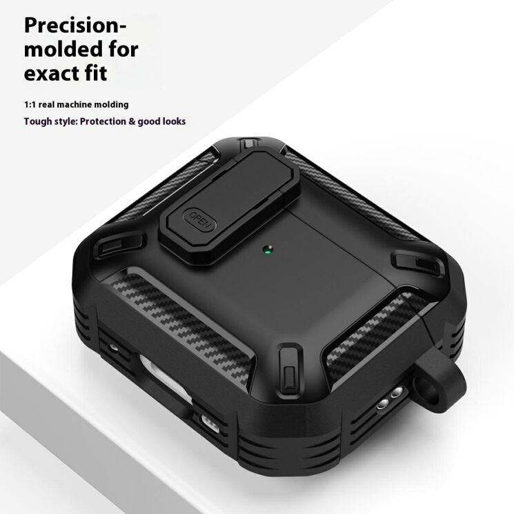 Защитный чехол Deexe Carbon Armor для AirPods Pro 3 - Red (390106R) Защитный чехол Deexe Carbon Armor для AirPods Pro 3 - Red: фото 4 из 8