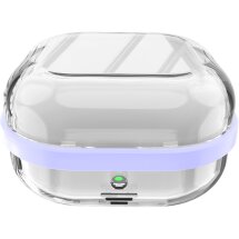 Защитный чехол Deexe Clear Guard для Samsung Galaxy Buds 4 / Buds 4 Pro - Transparent / Purple: фото 1 из 1