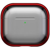 Защитный чехол Deexe Color Stand для Apple AirPods 4 - Transparent Red: фото 1 из 10