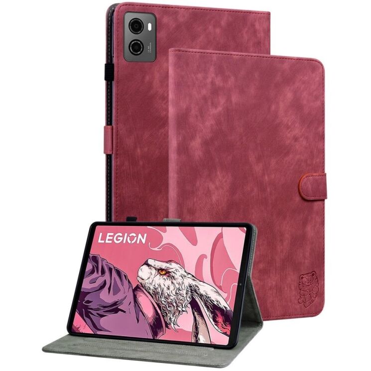 Защитный чехол Deexe Cute Tiger для Lenovo Legion Tab - Red: фото 1 из 10