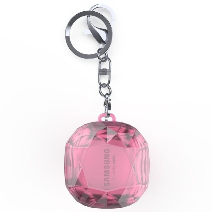 Захисний чохол Deexe Diamond Case для Samsung Galaxy Buds Live / Buds Pro / Buds 2 / Buds 2 Pro / Buds FE - Pink: фото 2 з 7