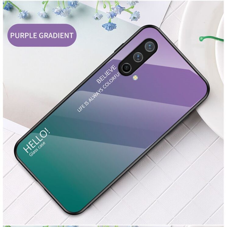 Защитный чехол Deexe Gradient Color для OnePlus Nord CE - Purple / Green: фото 2 из 11