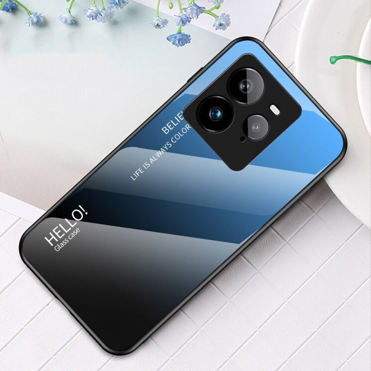 Защитный чехол Deexe Gradient Color для Realme GT 7 Pro - Blue / Black: фото 2 из 15