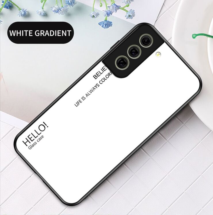 Защитный чехол Deexe Gradient Color для Samsung Galaxy S21 FE (G990) - White: фото 2 из 11