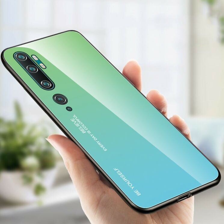 Захисний чохол Deexe Gradient Color для Xiaomi Mi Note 10 Pro - Cyan/Blue: фото 2 з 13