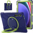 Защитный чехол Deexe Hand Grip для Samsung Galaxy S9 Ultra / Tab S10 Ultra (X910/916/920/926) - Blue / Yellowgreen (332917LY)