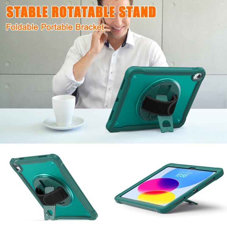 Защитный чехол Deexe Handstrap Сase для Apple iPad 10.9 (2022) / iPad 11 (2025) - Baby Blue: фото 6 из 12