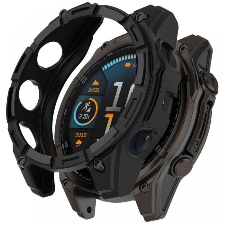 Захисний чохол Deexe Hollow Cover для Garmin Fenix 8 (43mm) - Black: фото 1 з 3
