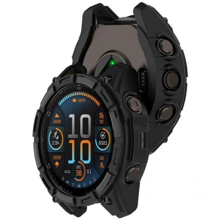 Захисний чохол Deexe Hollow Cover для Garmin Fenix 8 (43mm) - Black: фото 2 з 3