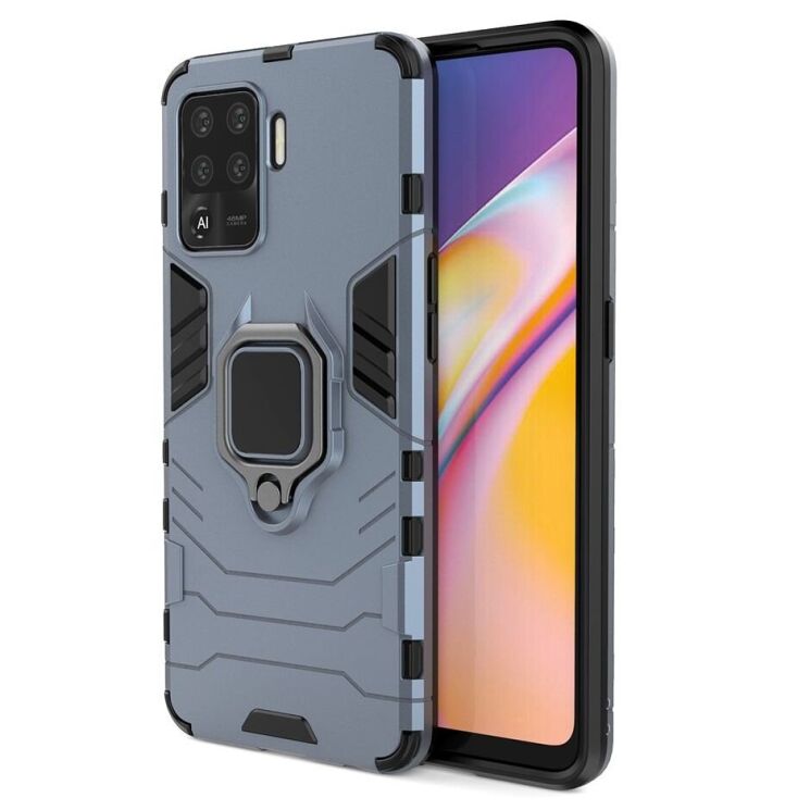 Защитный чехол Deexe Hybrid Case для OPPO Reno 5 Lite - Blue: фото 2 из 7