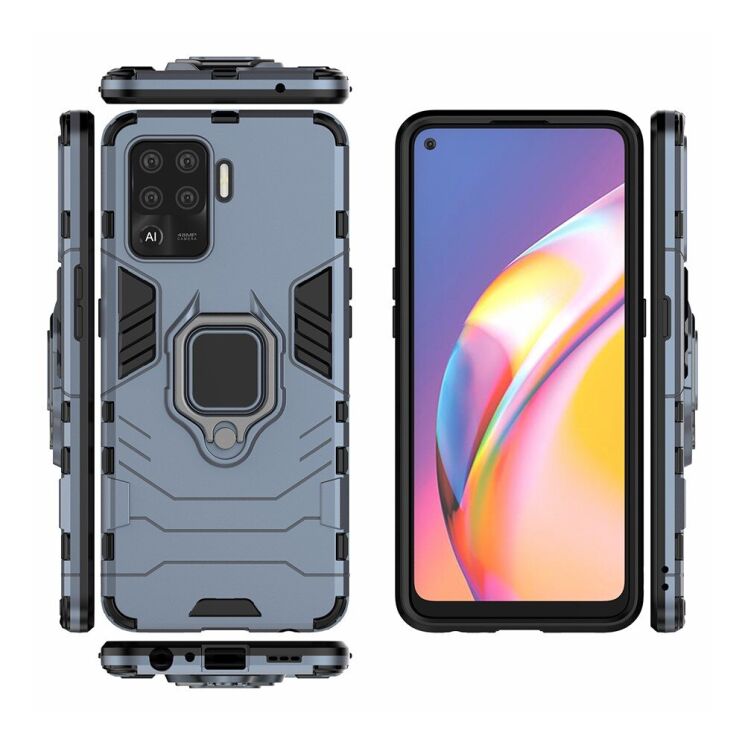 Защитный чехол Deexe Hybrid Case для OPPO Reno 5 Lite - Blue: фото 3 из 7