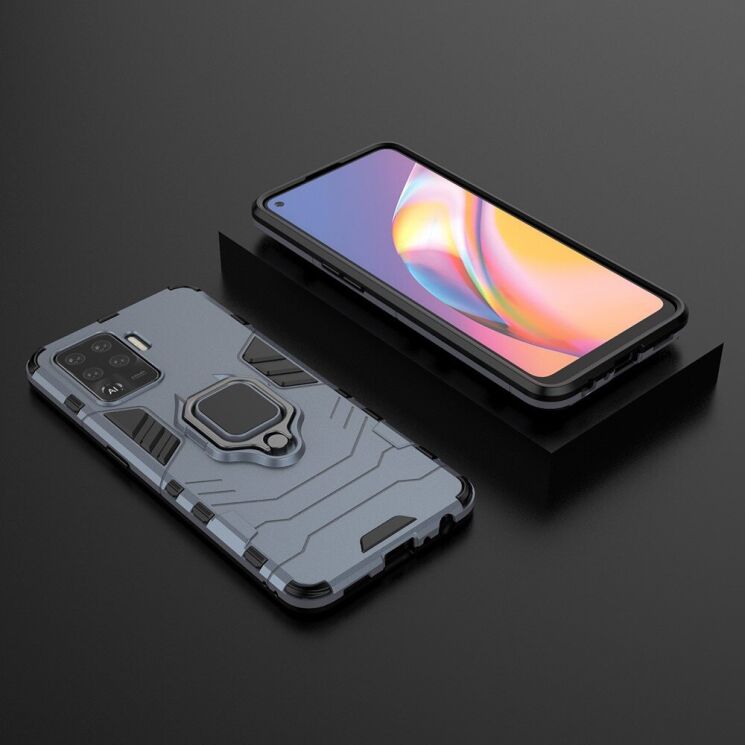 Защитный чехол Deexe Hybrid Case для OPPO Reno 5 Lite - Blue: фото 5 из 7