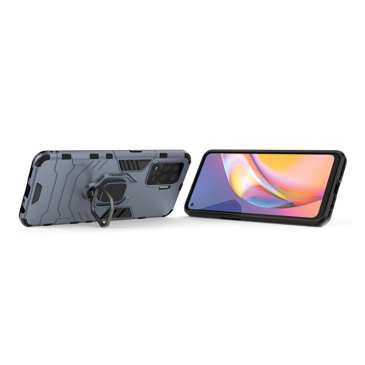 Защитный чехол Deexe Hybrid Case для OPPO Reno 5 Lite - Blue: фото 4 из 7