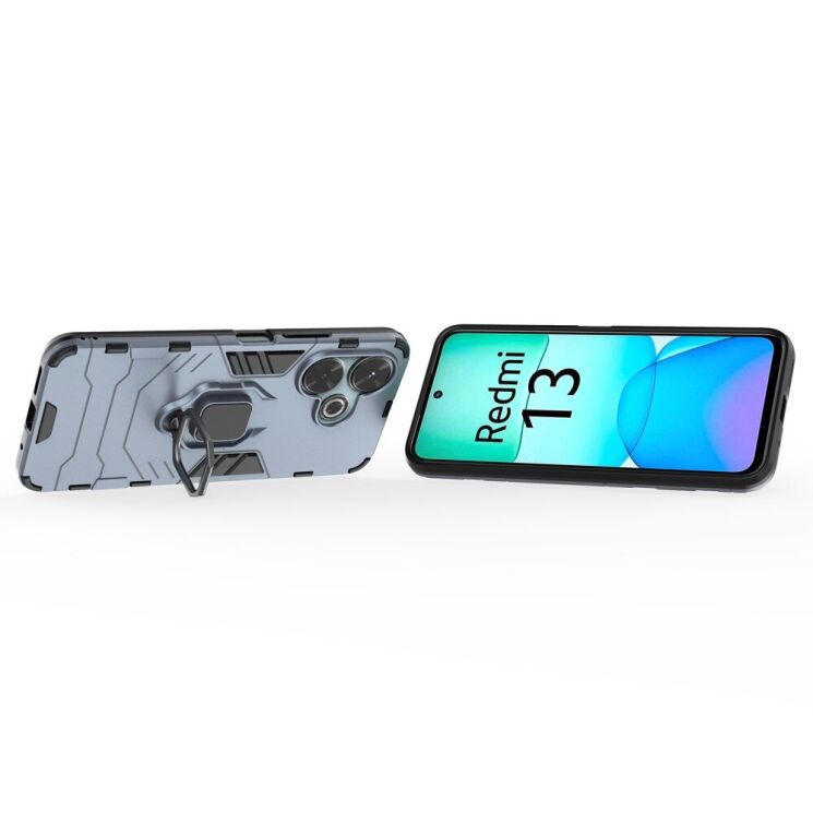 Защитный чехол Deexe Hybrid Case для Xiaomi Redmi 13 - Blue: фото 3 из 6