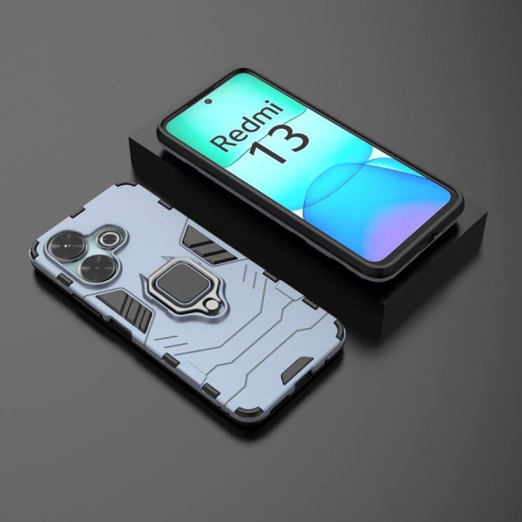 Защитный чехол Deexe Hybrid Case для Xiaomi Redmi 13 - Blue: фото 4 из 6