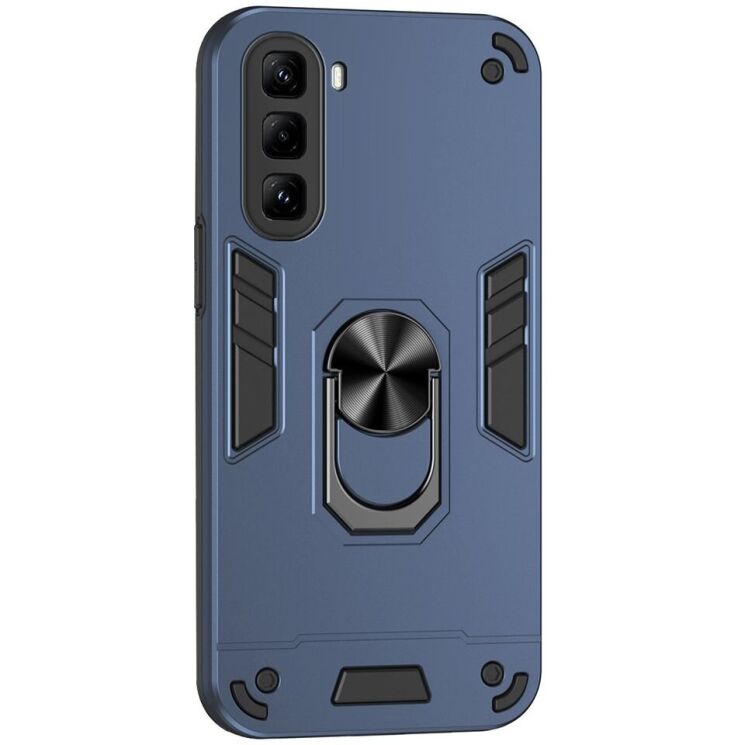 Защитный чехол Deexe Hybrid Shell для Infinix Hot 50 Pro - Blue: фото 1 из 7