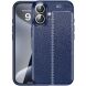 Защитный чехол Deexe Leather Cover для Apple iPhone 16 Plus - Blue (360605L). Фото 1 из 6