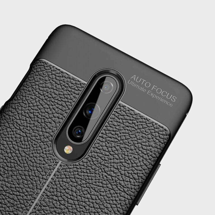 Захисний чохол Deexe Leather Cover для OnePlus 8 - Black: фото 13 з 17