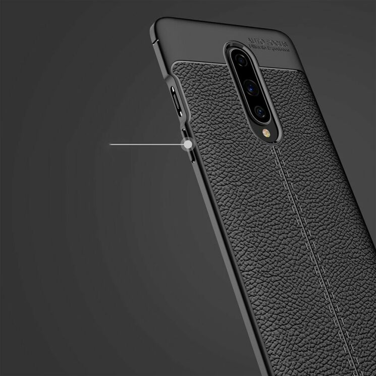Захисний чохол Deexe Leather Cover для OnePlus 8 - Black: фото 11 з 17