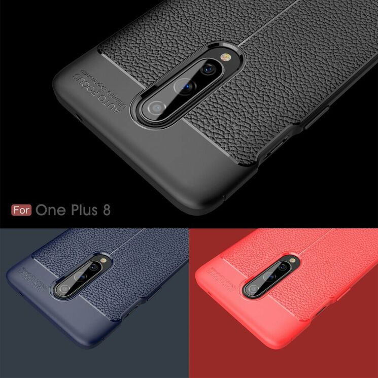 Захисний чохол Deexe Leather Cover для OnePlus 8 - Black: фото 17 з 17