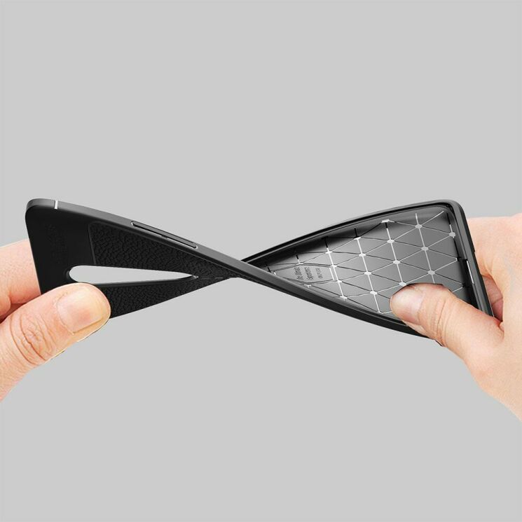 Захисний чохол Deexe Leather Cover для OnePlus 8 - Black: фото 16 з 17