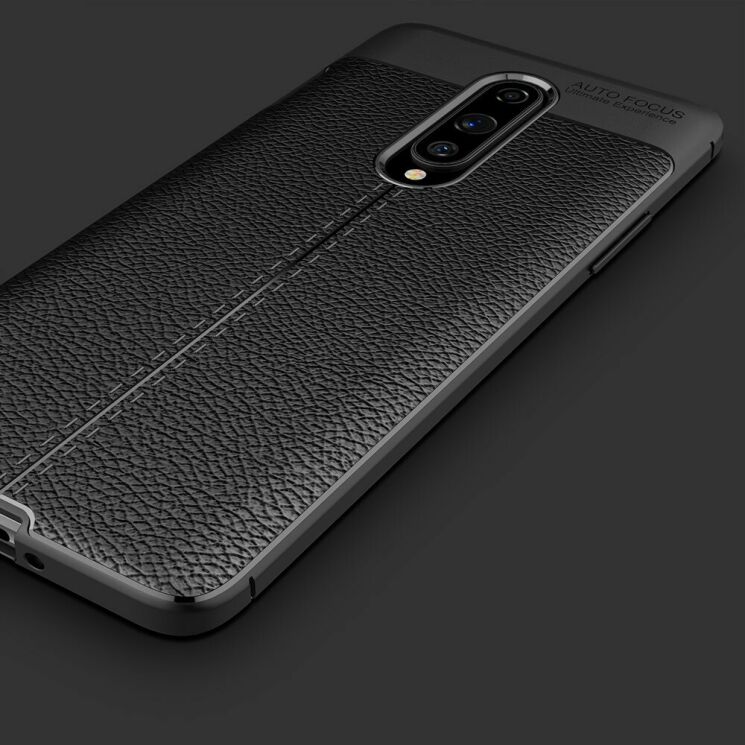 Захисний чохол Deexe Leather Cover для OnePlus 8 - Black: фото 12 з 17