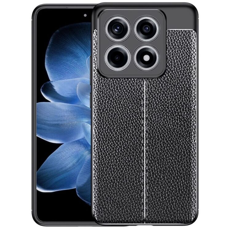 Защитный чехол Deexe Leather Cover для Xiaomi 14T - Black: фото 1 из 6