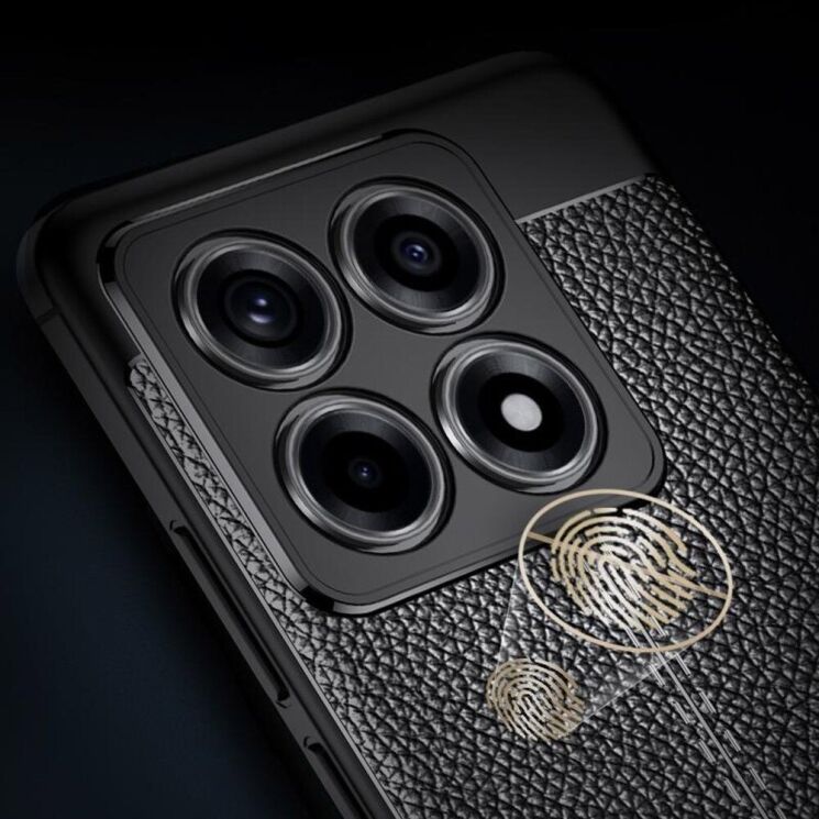 Защитный чехол Deexe Leather Cover для Xiaomi 14T - Black: фото 5 из 6