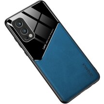 Защитный чехол Deexe Magnetic Leather Cover для OnePlus Nord 2 - Blue: фото 1 из 7