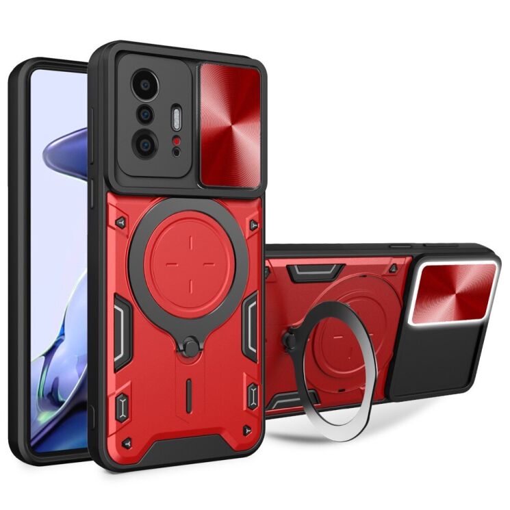Защитный чехол Deexe Magnetic Space для Xiaomi 11T / 11T Pro - Red: фото 1 из 11