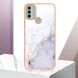 Защитный чехол Deexe Marble Style для Nokia C31 - Light Green (308624LG). Фото 5 из 6